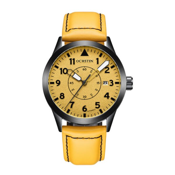 Metal Automatic Mechanical Leather Waterproof Men's Fashion Luminous Watch - Image 4